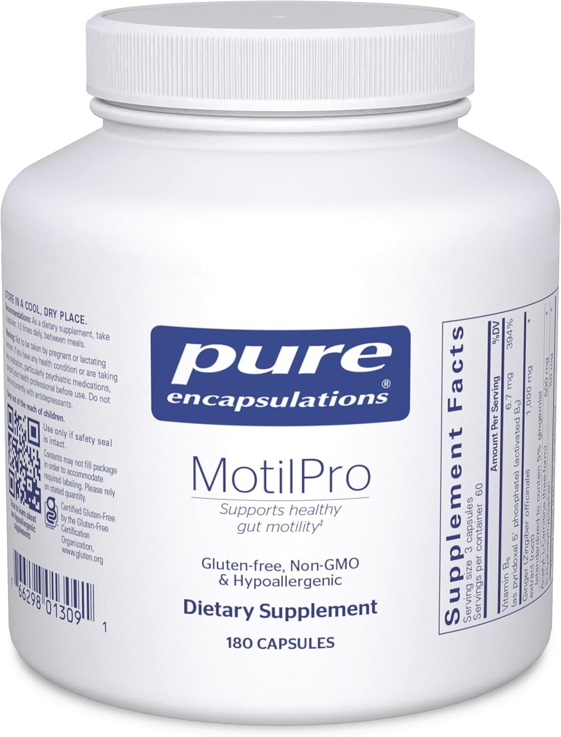 Pure Encapsulations MotilPro - 5-HTP Supplement for Gut Motility, 180 Capsules - görsel 1