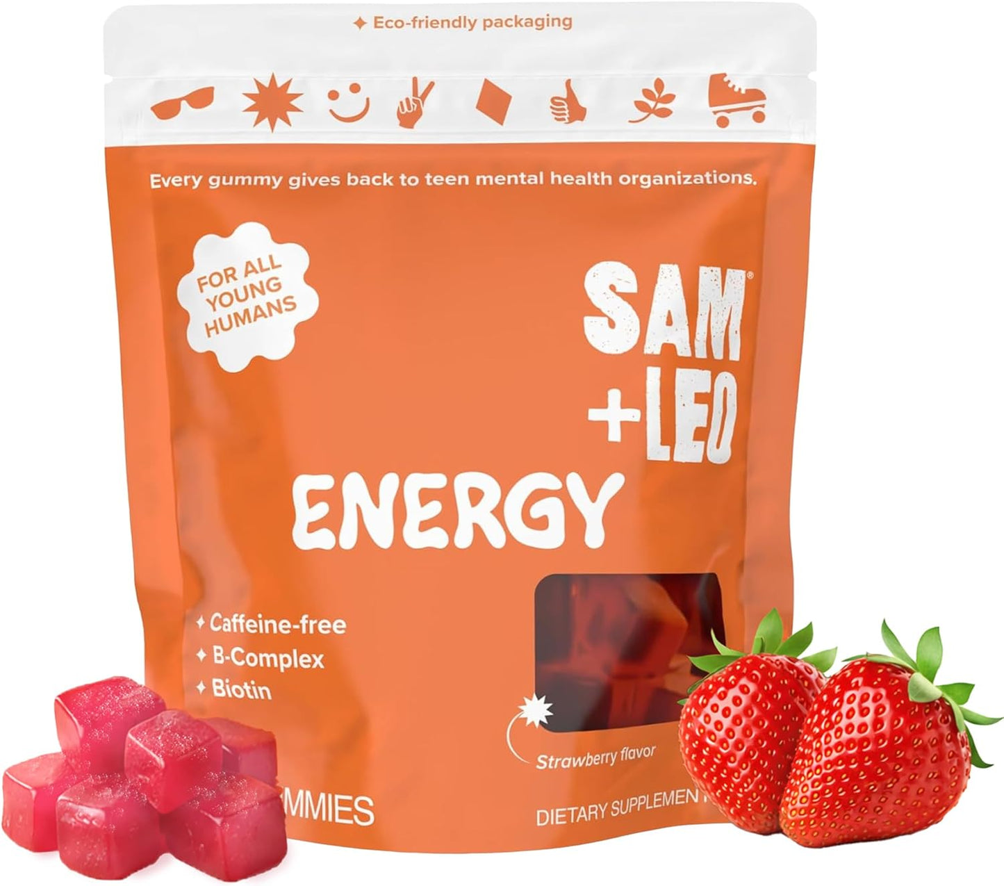SAM+LEO Immunity Gummies with Elderberry, Echinacea, Zinc & Vitamin C – Kids Immune Support – Berry Flavour (60 Count) - görsel 9