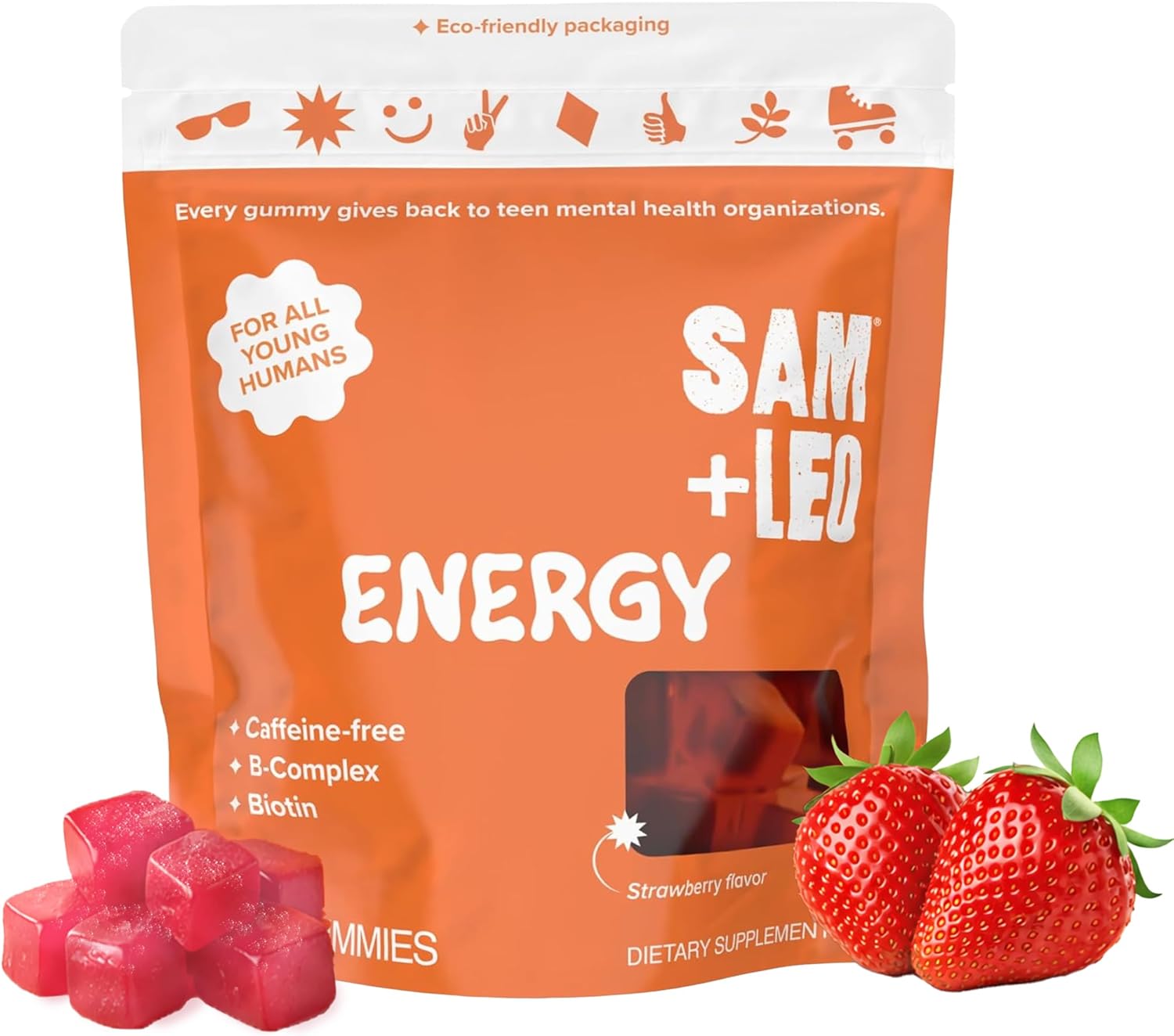 SAM+LEO Immunity Gummies with Elderberry, Echinacea, Zinc & Vitamin C – Kids Immune Support – Berry Flavour (60 Count) - görsel 9