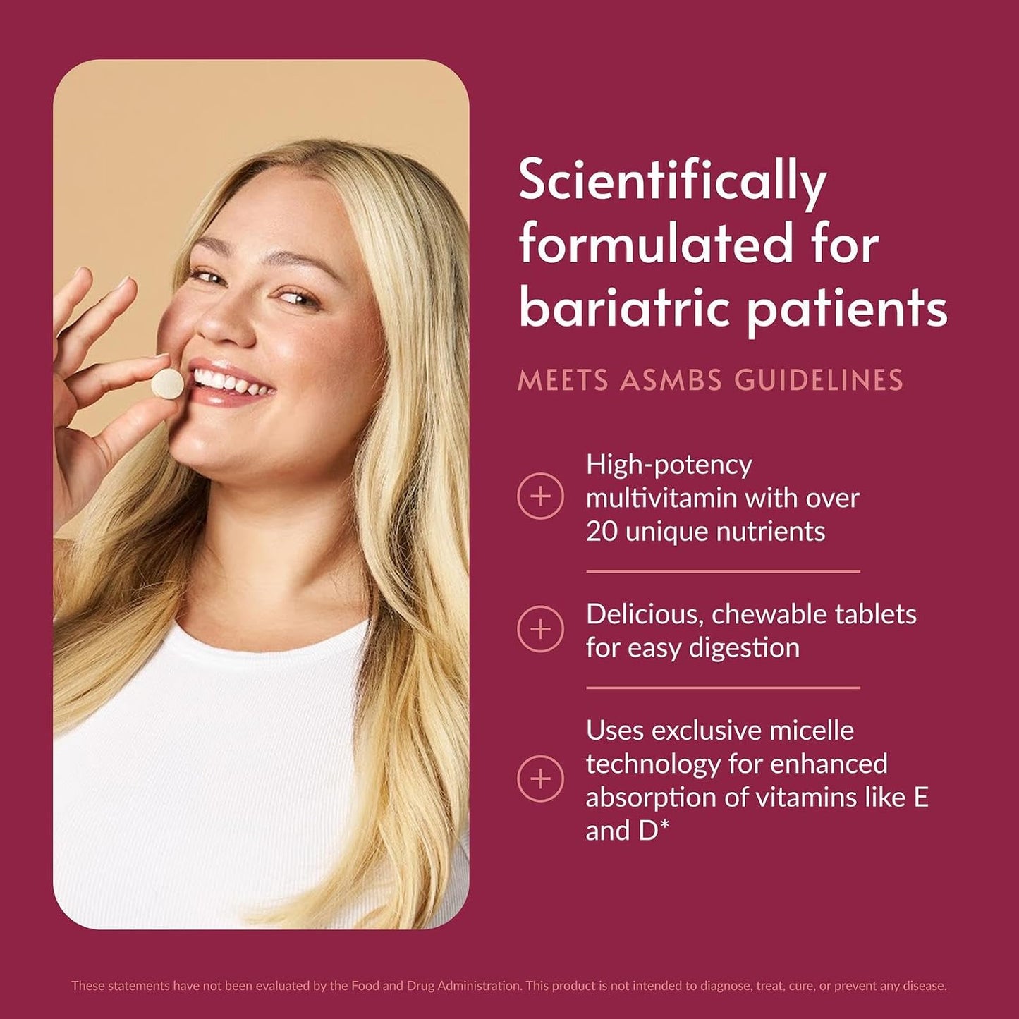 Bariatric Advantage Chewable Advanced Multi EA – High Potency Multivitamin with Iron, Mixed Fruit, 60 Count - görsel 2