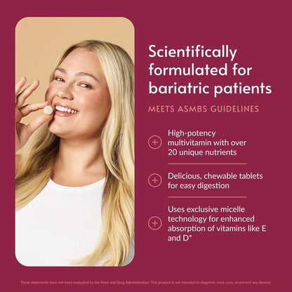 Bariatric Advantage Chewable Advanced Multi EA – High Potency Multivitamin with Iron, Mixed Fruit, 60 Count