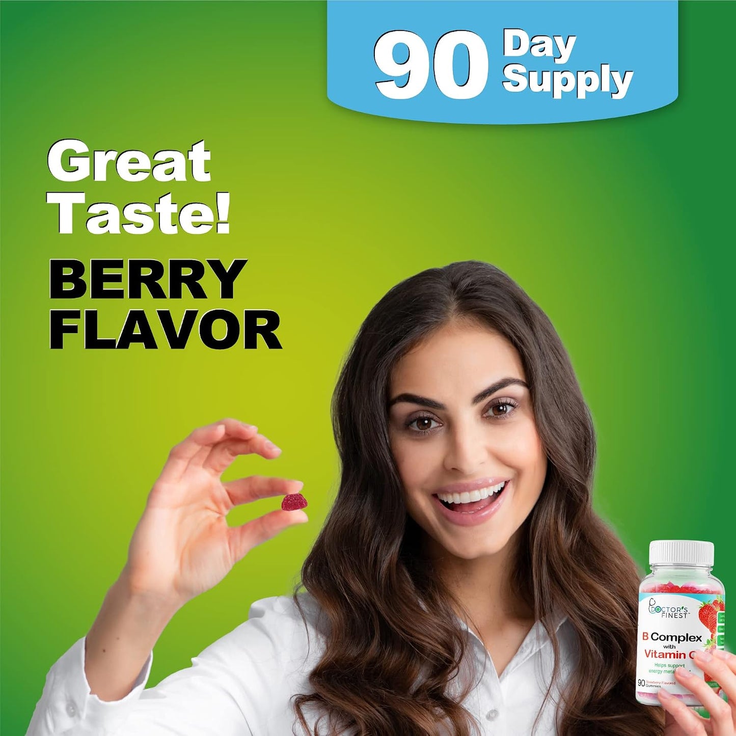Vitamin B Complex Gummies – Vegan, GMO-Free, Gluten free, Strawberry Flavour – 90 Gummies - görsel 4