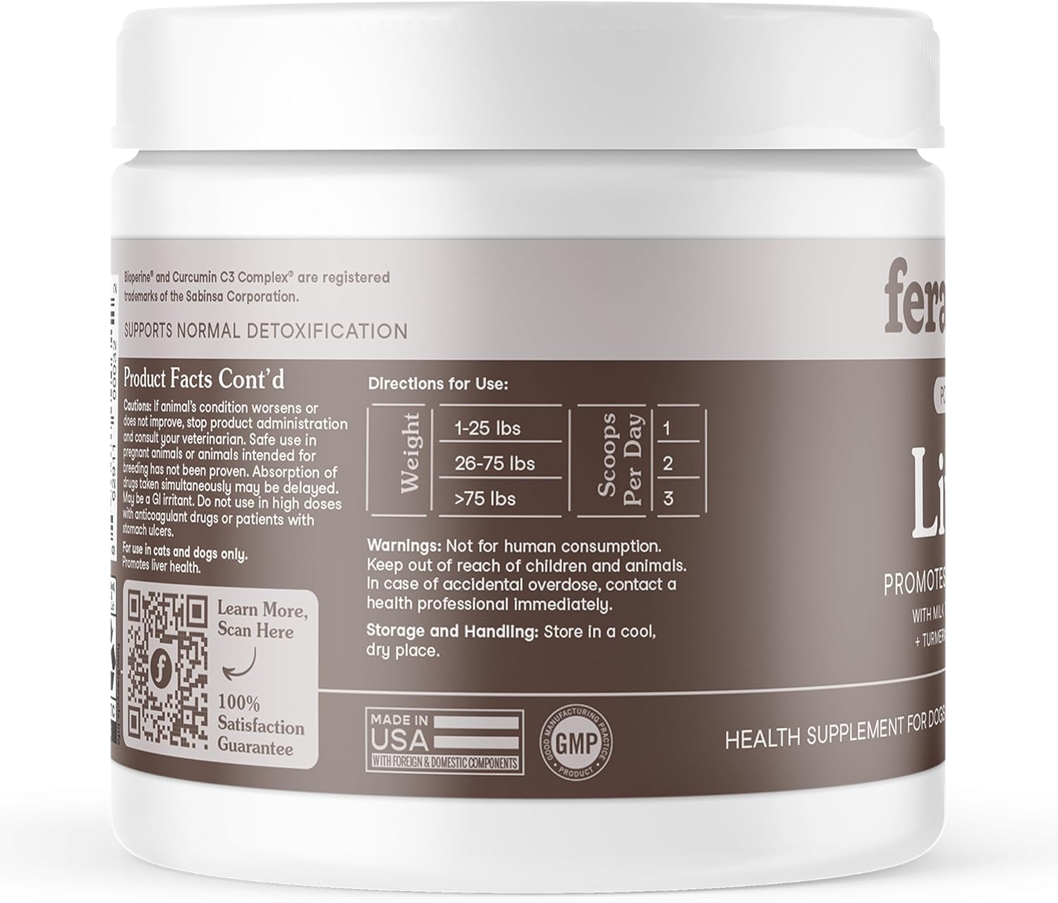 Fera Pets Cat & Dog Liver Supplement Powder with Milk Thistle – 60 Scoops - görsel 8