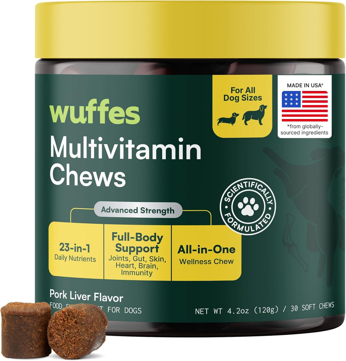 Wuffes 23-in-1 Dog Multivitamin Soft Chews – – Iron: Essential for healthy blood and oxygen transport. – Image 10