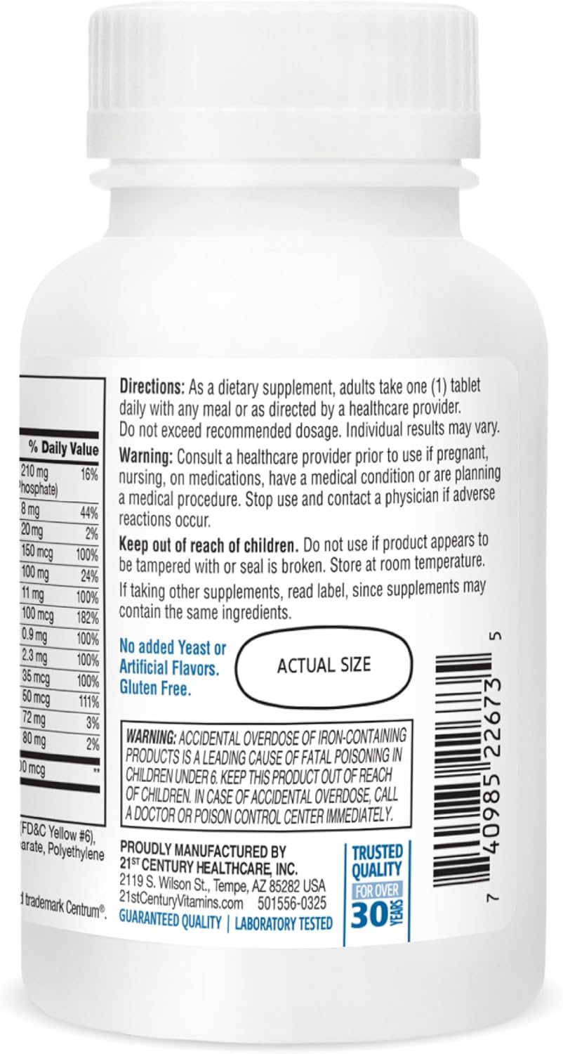 21st Century Sentry Men Multivitamin, 120 Tablets - görsel 10