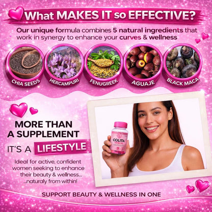 Colita Bonita: Aguaje + Black Maca + Fenugreek Herbal Supplement for Women's – 2 Month Supply
