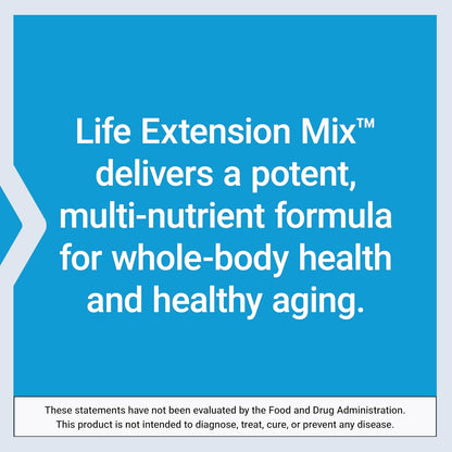 Life Extension Mix Powder, High Potency Advanced Vitamin Mineral Fruit & Vegetable Formula, Vitamin B, C, D, E, Magnesium, for Whole body Health, Healthy Ageing, Gluten free, 12.70 oz