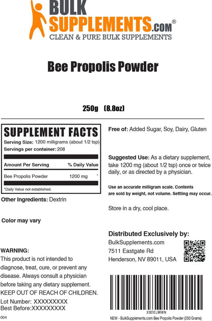 BulkSupplements Bee Propolis Extract Powder (250 g)