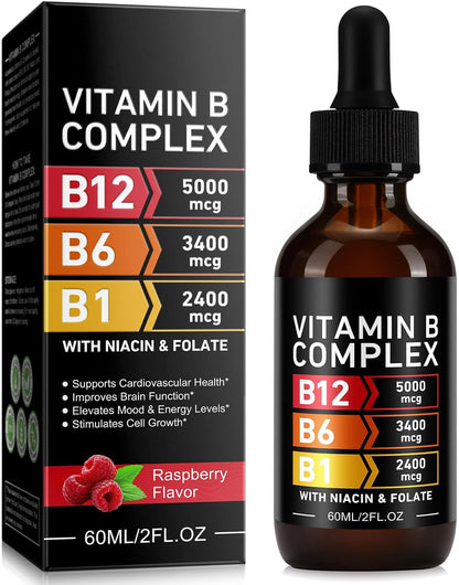 Frovetani Organic Vitamin B Complex - Liquid – Vitamin B1 (Thiamine Mononitrate) – Supports energy metabolism and – Image 1