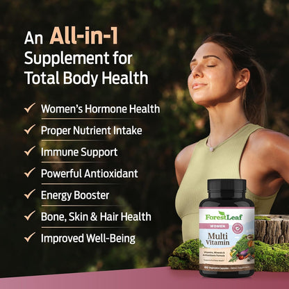 ForestLeaf Daily Multivitamin for Women's - – Vitamin D (cholecalciferol): Helps your body absorb calcium for – Image 6