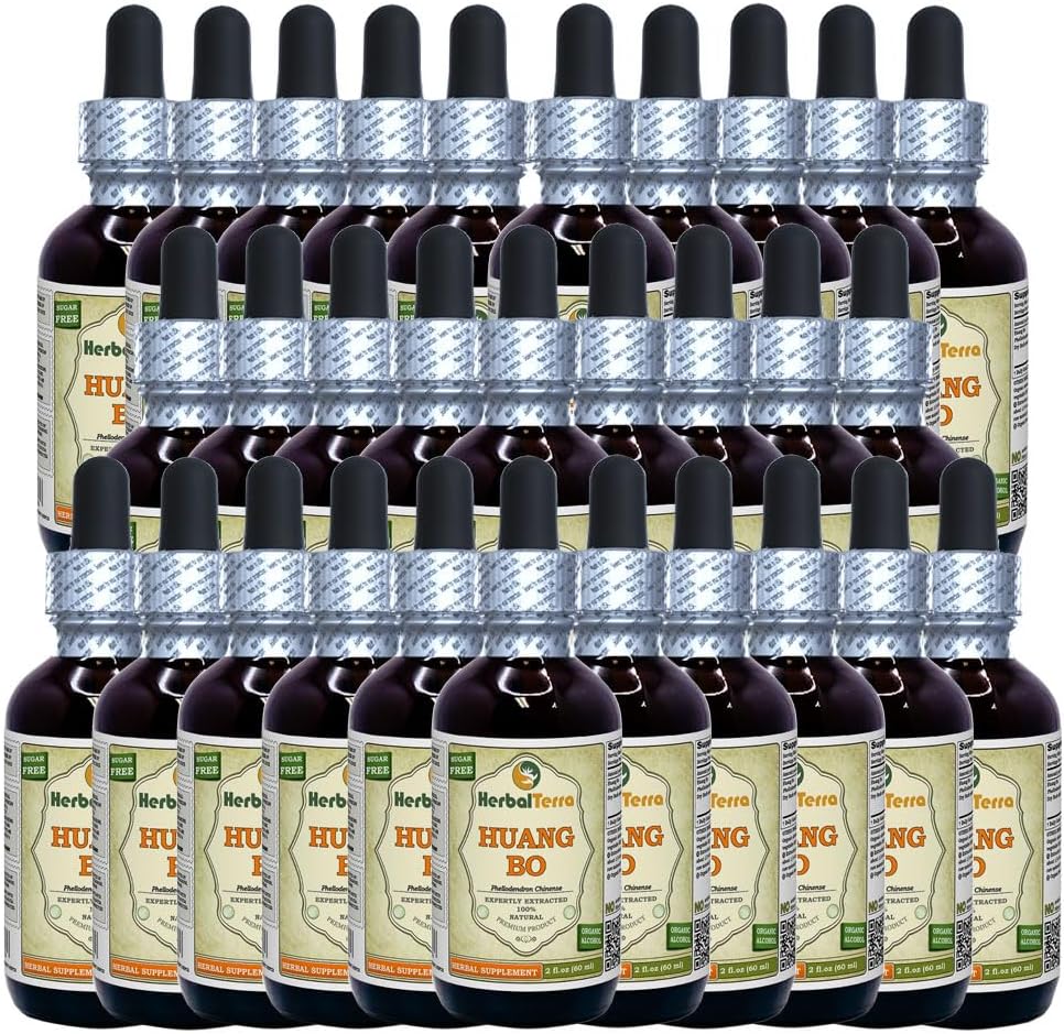 HerbalTerra Huang Bo (Phellodendron Chinense) Glycerite - Alcohol-Free Liquid Extract, 5x60 mL - görsel 8