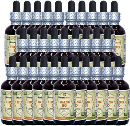 HerbalTerra Huang Bo (Phellodendron Chinense) Glycerite - Alcohol-Free Liquid Extract, 5x60 mL