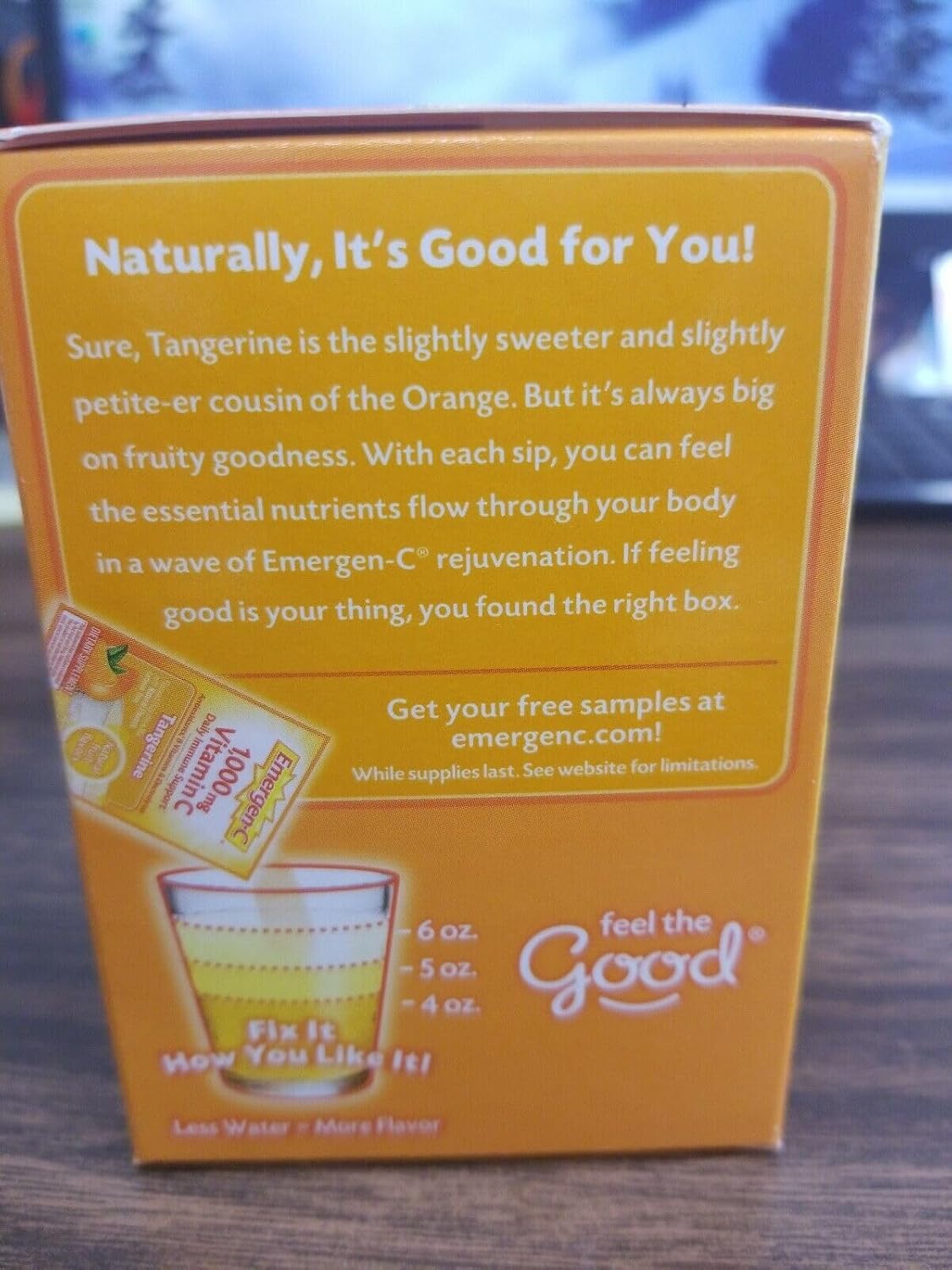 Emergen-C Vitamin C Tangerine Flavoured Drink Mix 30 Packets - görsel 3