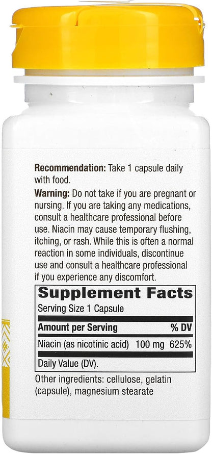 Nature's Way Niacin 100mg 100 Capsules