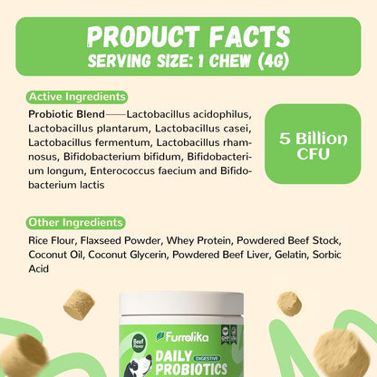 Furrolika 60 Count Probiotics Soft Chews – Beef Flavour Dog Probiotic – Image 7