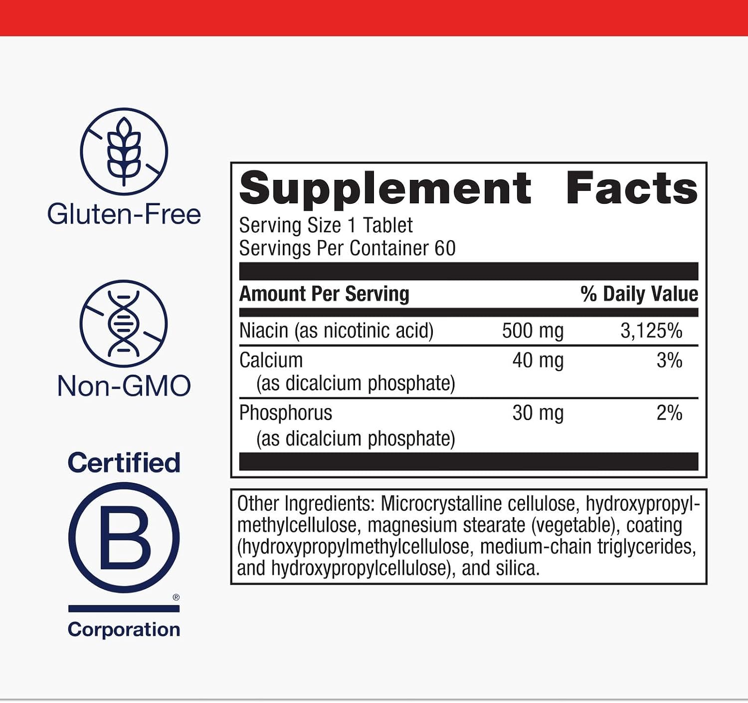 Metagenics Niatain Niacin B3 500 mg Sustained Release - görsel 4