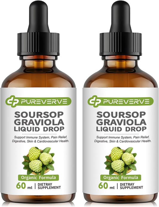 Soursop Graviola Liquid Drop for Cell – Immune and Antioxidant Support – Graviola extract plus vitamin C – Image 1