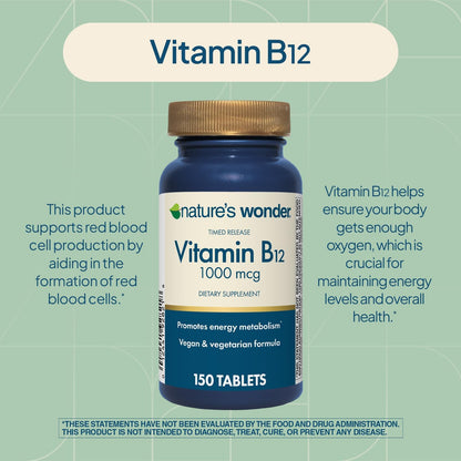 Nature's Wonder Vitamin B12 1000 mcg – 150-day supply for long-term value – Image 6