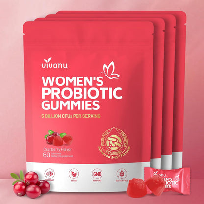 VivoNu Women's's Probiotic Gummies - Feminine Balance Support with Cranberry, 60 Count – Image 10