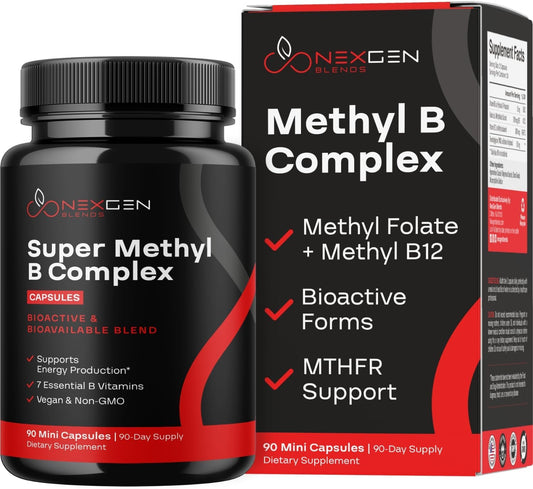 Methylated B Complex Vitamin Supplement – – 5-MTHF (Methylfolate): The active form of folate, ready to use without – Image 1