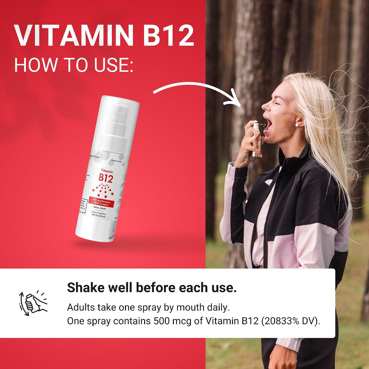 NorVita Vitamin B12 Spray 500 mcg (150 – European Quality: Developed in Estonia with EU certifications – Image 5