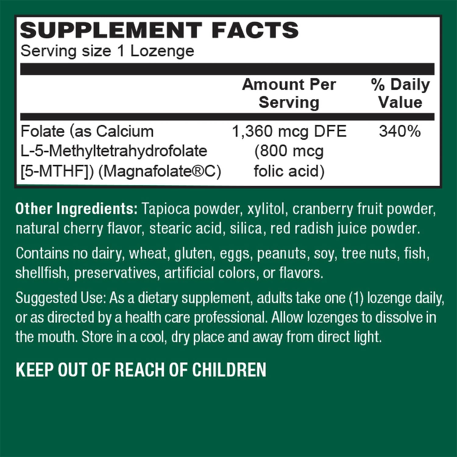 PlantFusion Vegan High Potency Methylfolate 5-MTHF – Fast Acting Sublingual Lozenges – 60 Count - görsel 5