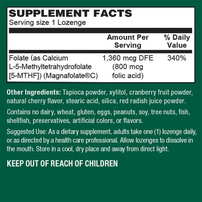 PlantFusion Vegan High Potency Methylfolate 5-MTHF – Fast Acting Sublingual Lozenges – 60 Count