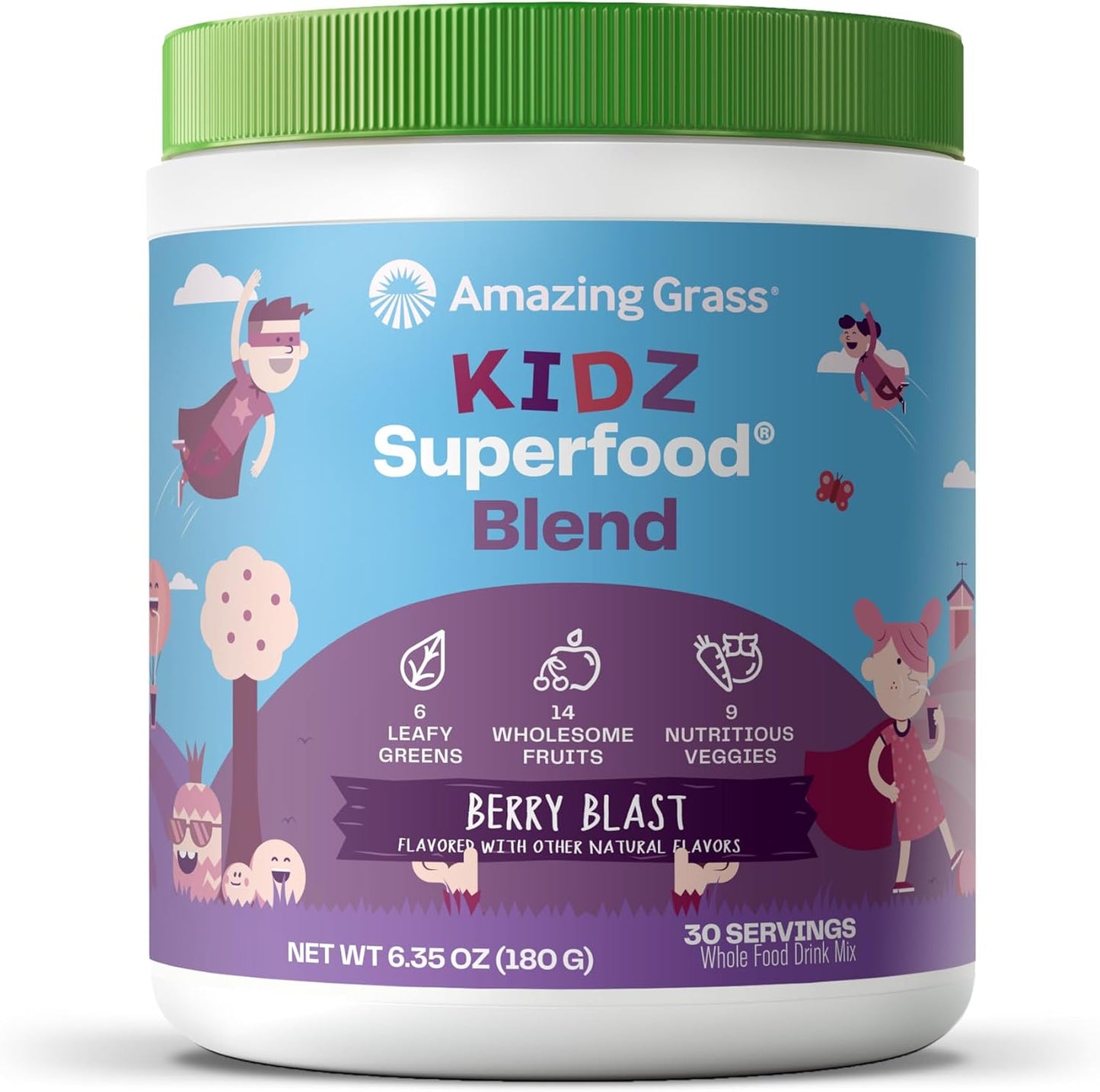 Amazing Grass Kidz Superfood: Vegan Protein & Probiotics for Kids, Extreme Chocolate, 15 Servings - görsel 8