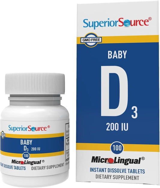 Superior Source Baby Vitamin D3 – Immune – Bone and Tooth Health: Vitamin D3 supports normal bone mineralisation – Image 1