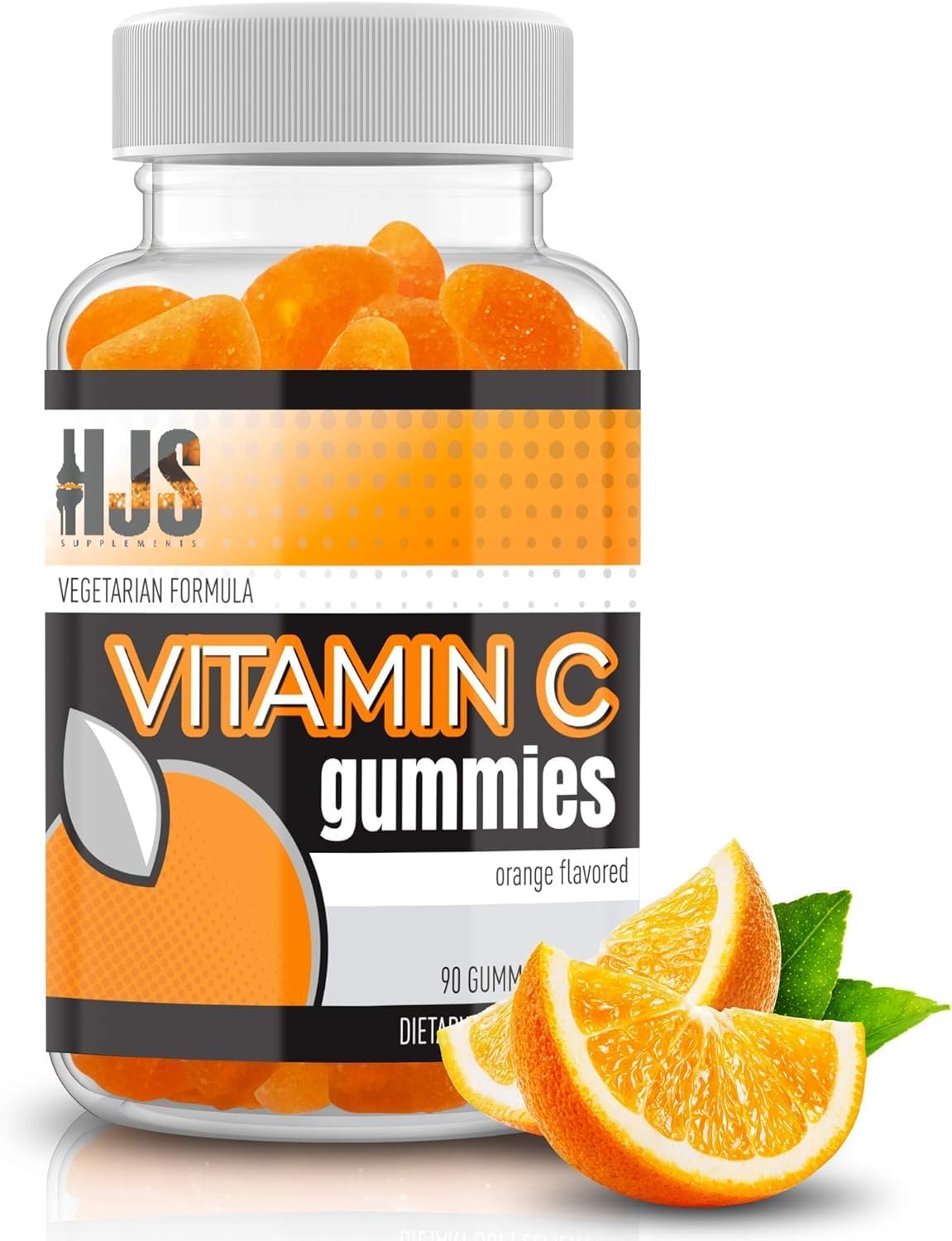 HJS Supplements Vitamin C Gummies - Orange Flavoured, 1000mg, 90 Count - görsel 1