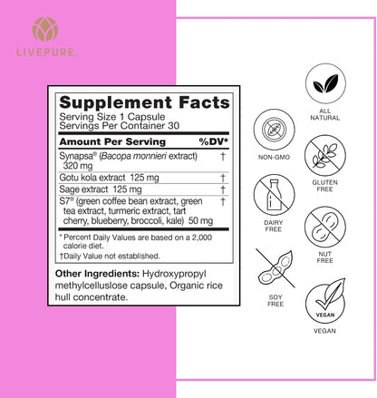 Pure Neuro Boost | 30 Capsules | Nootropic – Focus & Concentration: The plant extract blend promotes sustained – Image 6