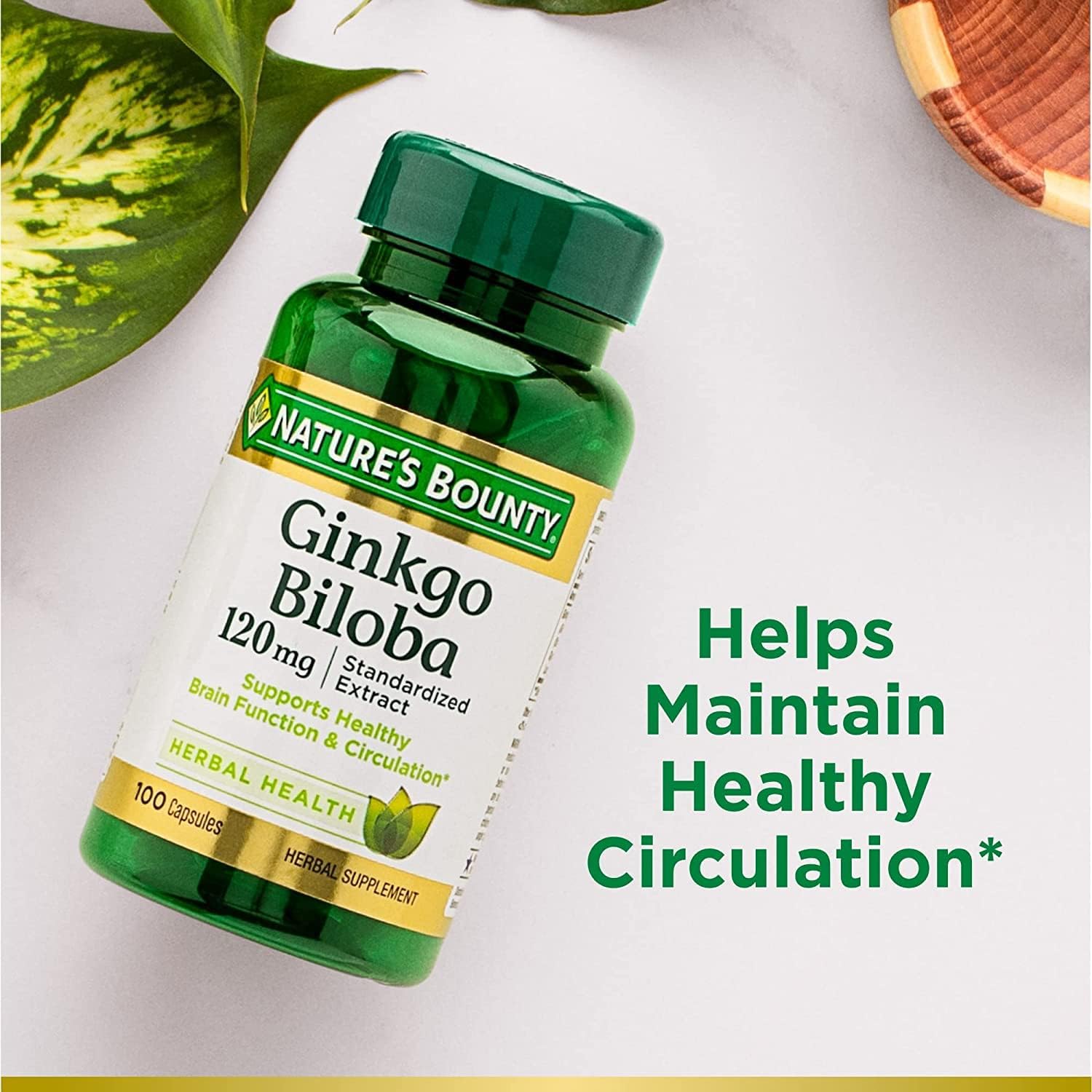 Nature's Bounty Ginkgo Biloba 120 mg, 100 Capsules - görsel 3