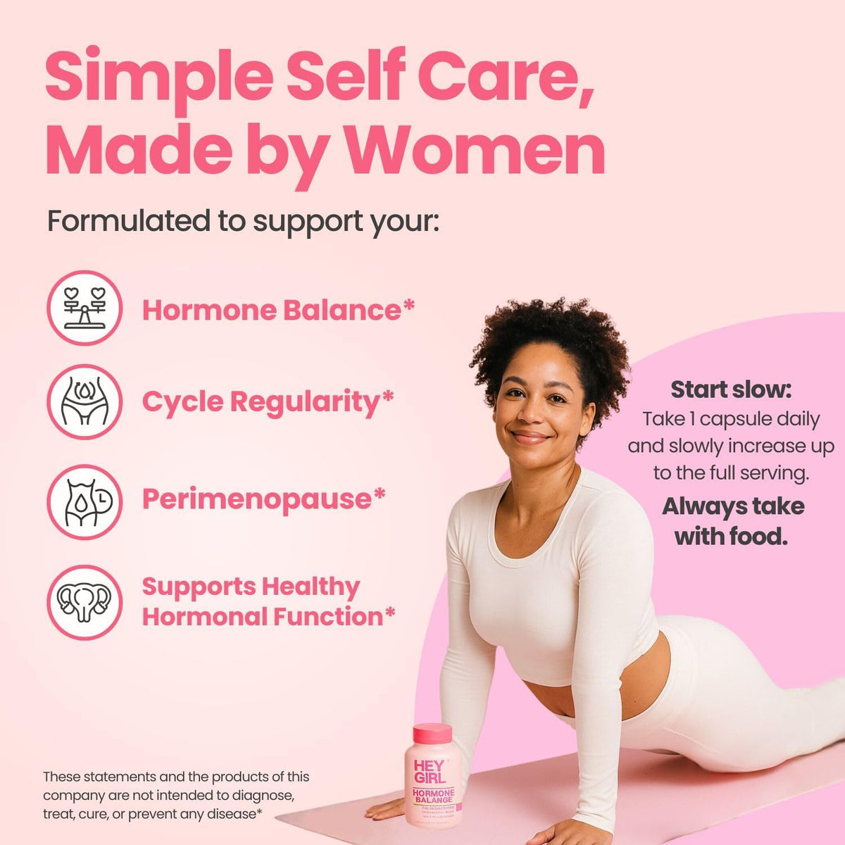 Hey Girl Hormone Balance for Women's - DIM, – Myo-Inositol & D-Chiro Inositol – These inositols are involved in – Image 2