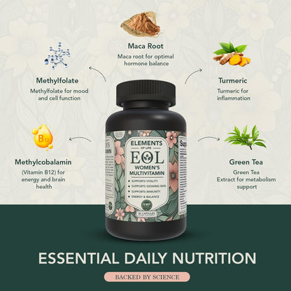 Elements of Life Multivitamin for Women's – – Ashwagandha & Rhodiola Rosea – Adaptogens that may help the body – Image 6