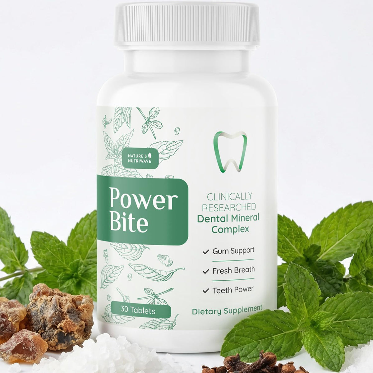 PowerBite – Calcium, Xylitol, Myrrh & Clove Chewable Tablets (30 Count) – Image 5