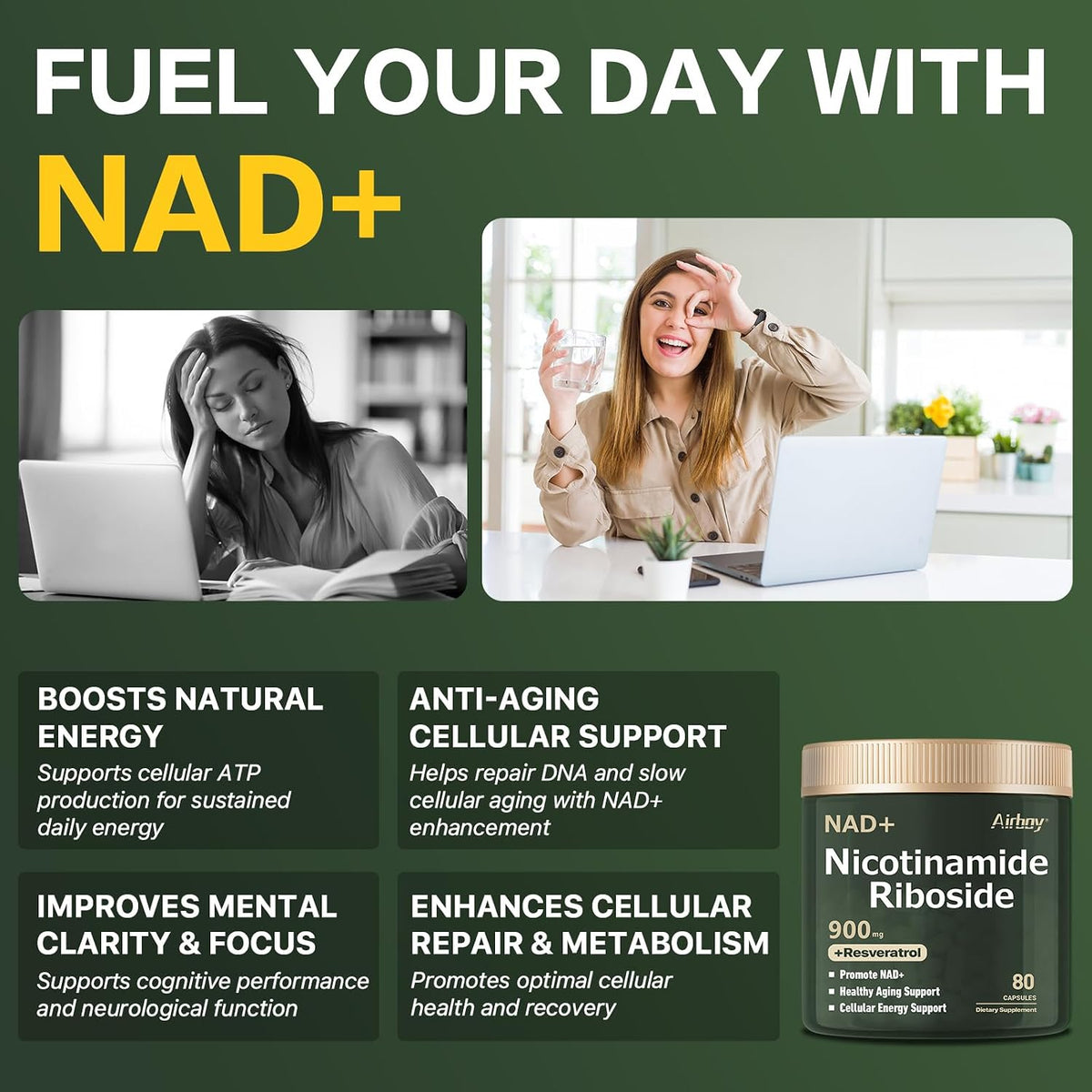 Airboy Liposomal Nicotinamide Riboside 900 – Quercetin: A flavonoid with potent antioxidant properties that helps – Image 6