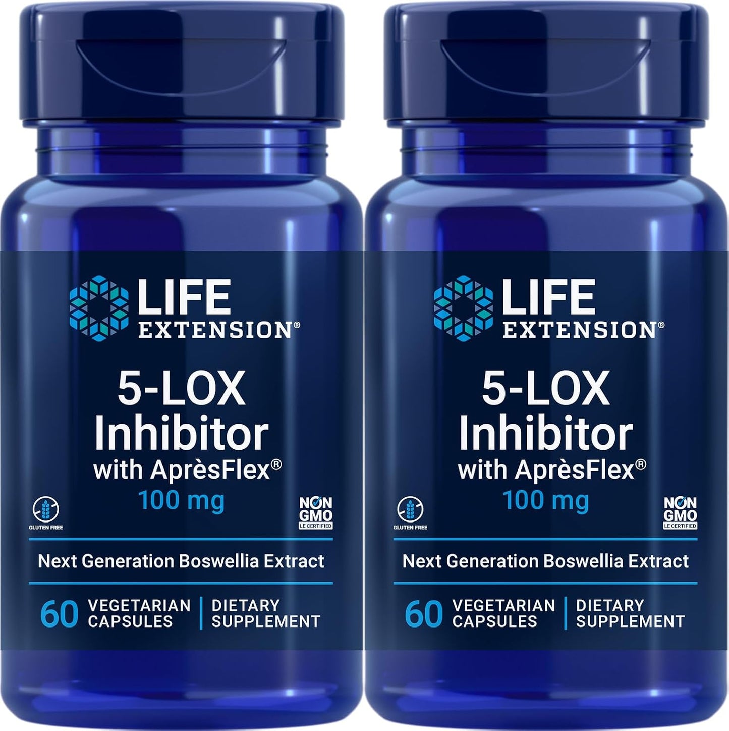 Life Extension 5-LOX Inhibitor with AprèsFlex 100 mg, 60 Vegetarian Capsules (Pack of 2) - görsel 1