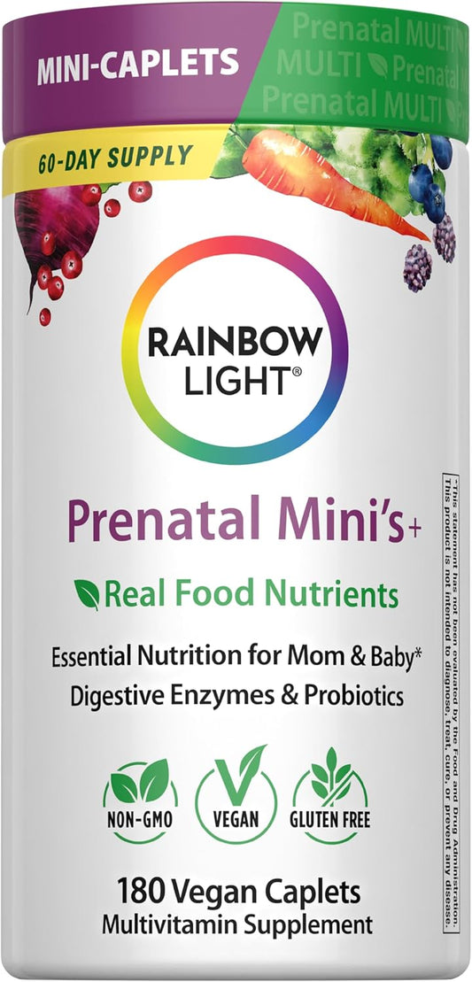 Rainbow Light Prenatal + Multivitamin - 180 Vegan Caplets – Image 1