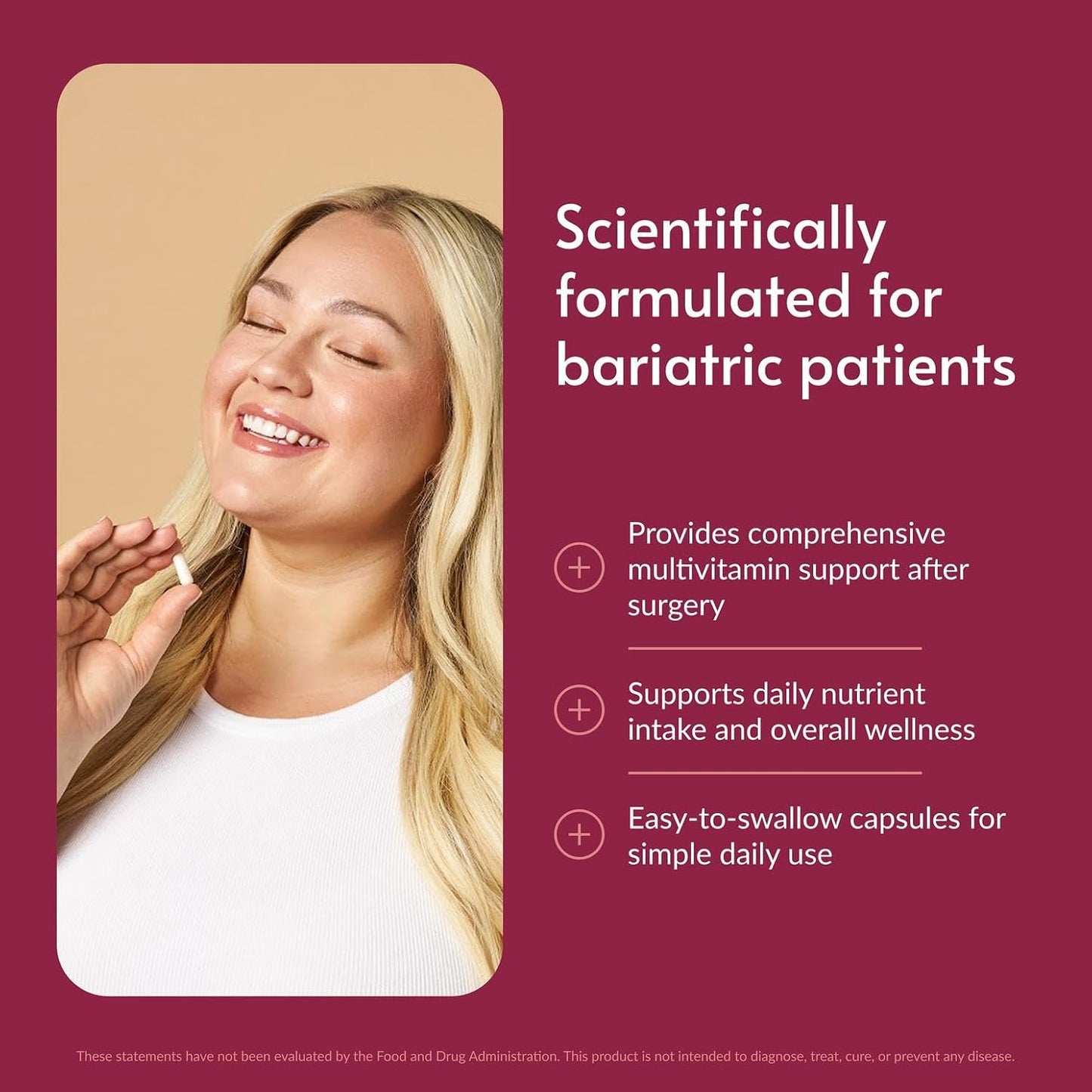 Bariatric Advantage Multi Formula Without Iron, High Potency Daily Multivitamin for Bariatric Surgery Patients - 540 Capsules - görsel 2