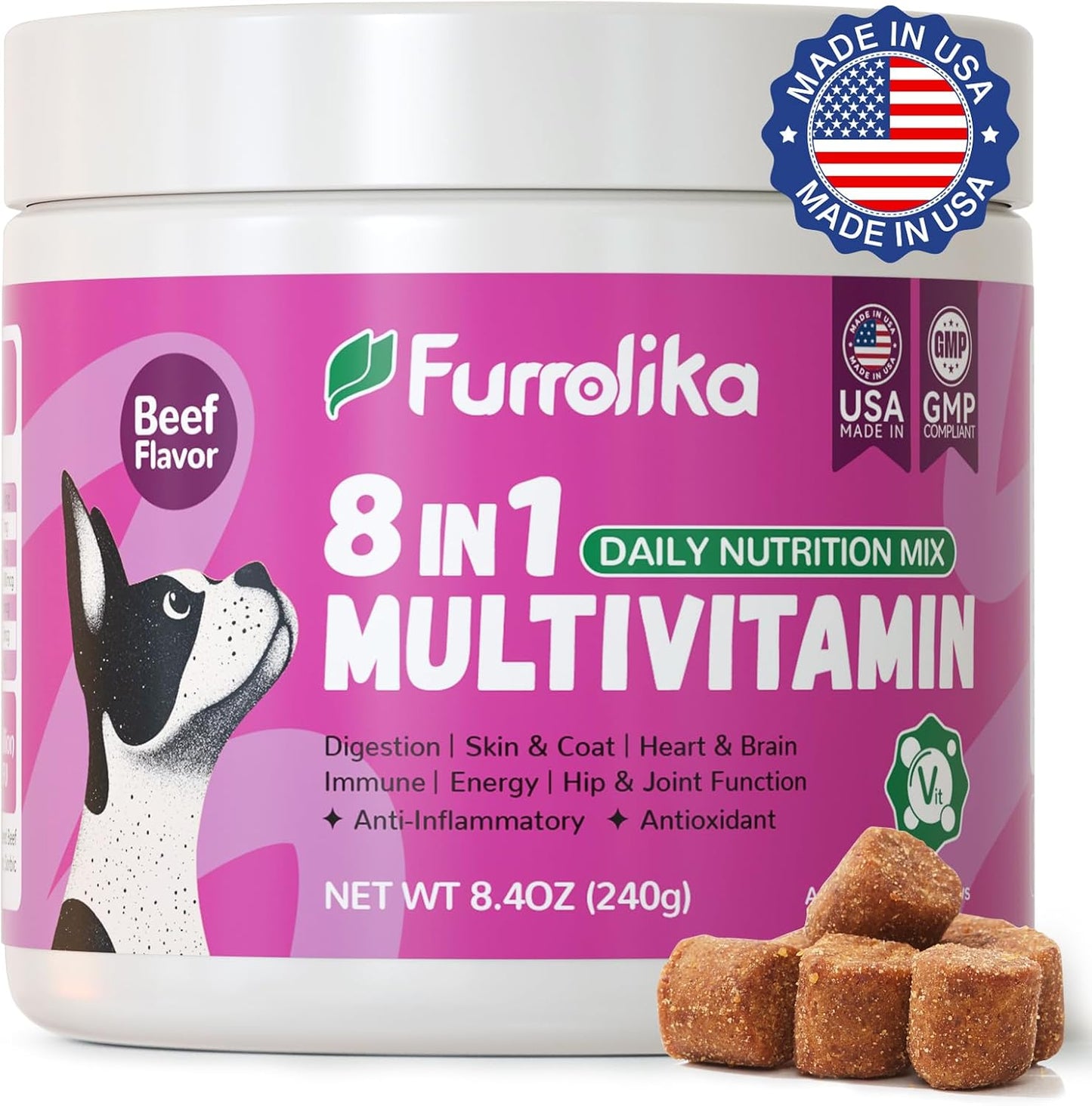 Furrolika Multivitamin Soft Chews for Dogs - 60 Count - görsel 1