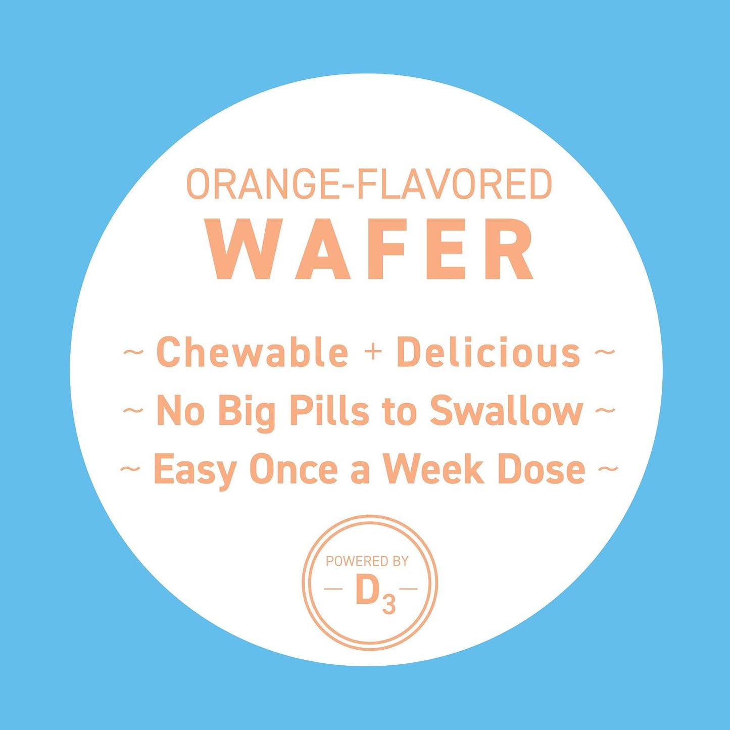 Replesta 50,000 IU Vitamin D3 Cholecalciferol, for Vitamin D Deficiency, Once-Weekly Chewable Wafer, Non-GM, Natural Orange Flavour, 4 Pack (Pack of 2) - görsel 4