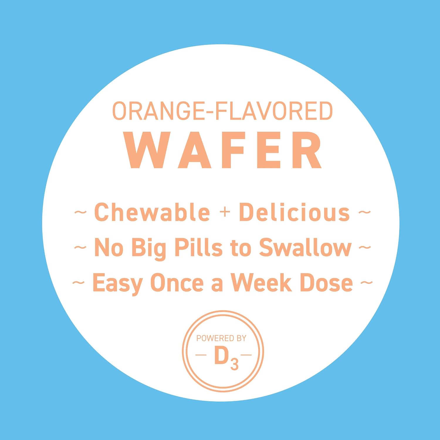 Replesta 50,000 IU Vitamin D3 Cholecalciferol, for Vitamin D Deficiency, Once-Weekly Chewable Wafer, Non-GM, Natural Orange Flavour, 4 Pack (Pack of 2) - görsel 4