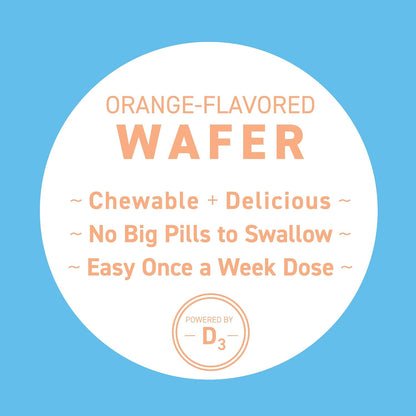 Replesta 50,000 IU Vitamin D3 Cholecalciferol, for Vitamin D Deficiency, Once-Weekly Chewable Wafer, Non-GM, Natural Orange Flavour, 4 Pack (Pack of 2)