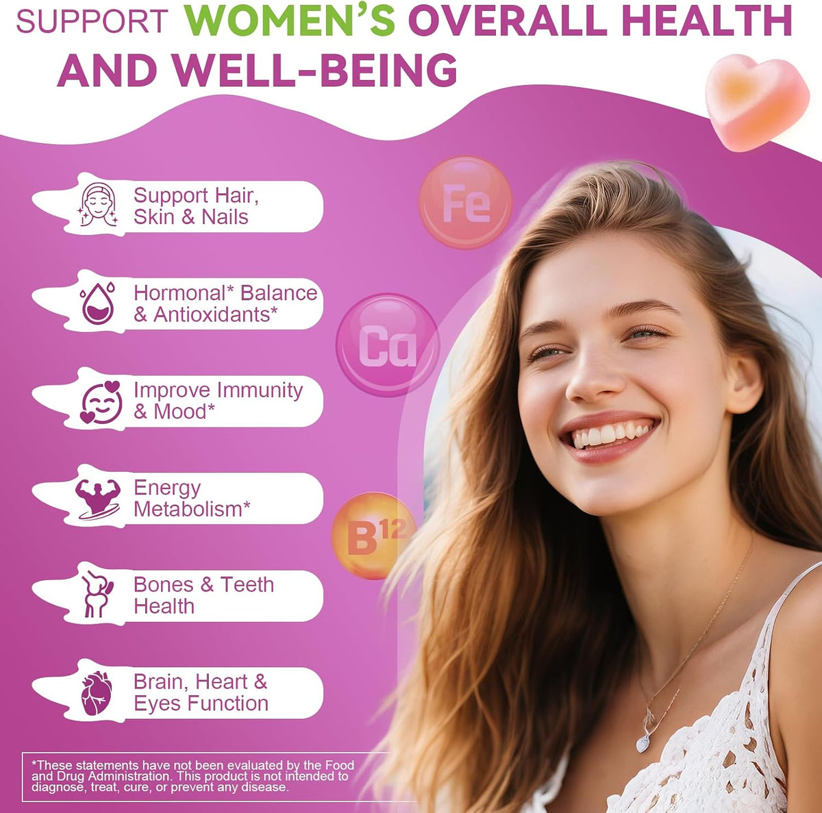 Totaria Sugar-free Women's's Multivitamin – Immune Health: Vitamins C, D3, and zinc, along with botanical extracts – Image 2