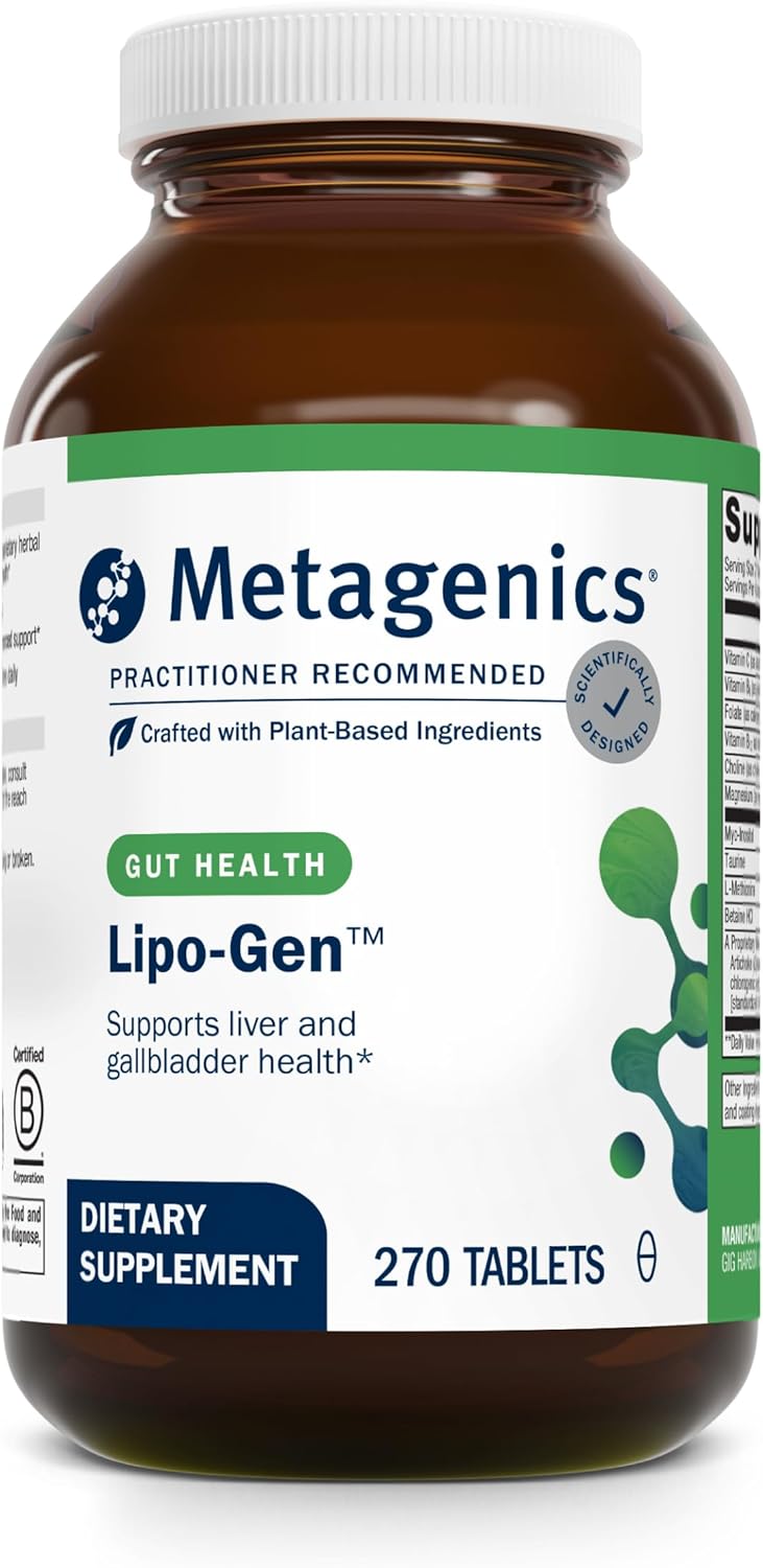 Metagenics Lipo-Gen - Lipotropic Liver & Gallbladder Support Supplement with Vitamin B12, Choline, Inositol & Artichoke Extract - 270 Tablets - görsel 8
