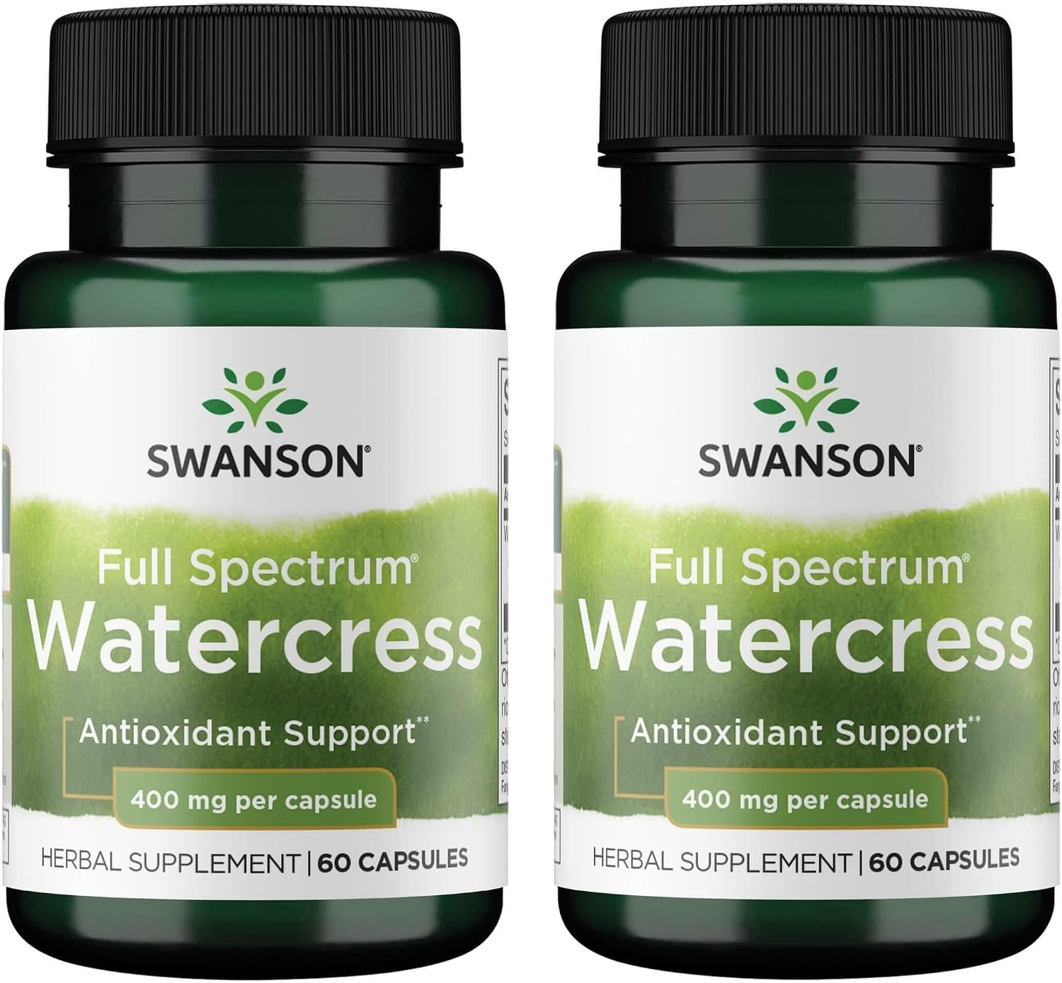 Swanson Full Spectrum Watercress 400 mg 60 Caps (2 Pack) - görsel 1