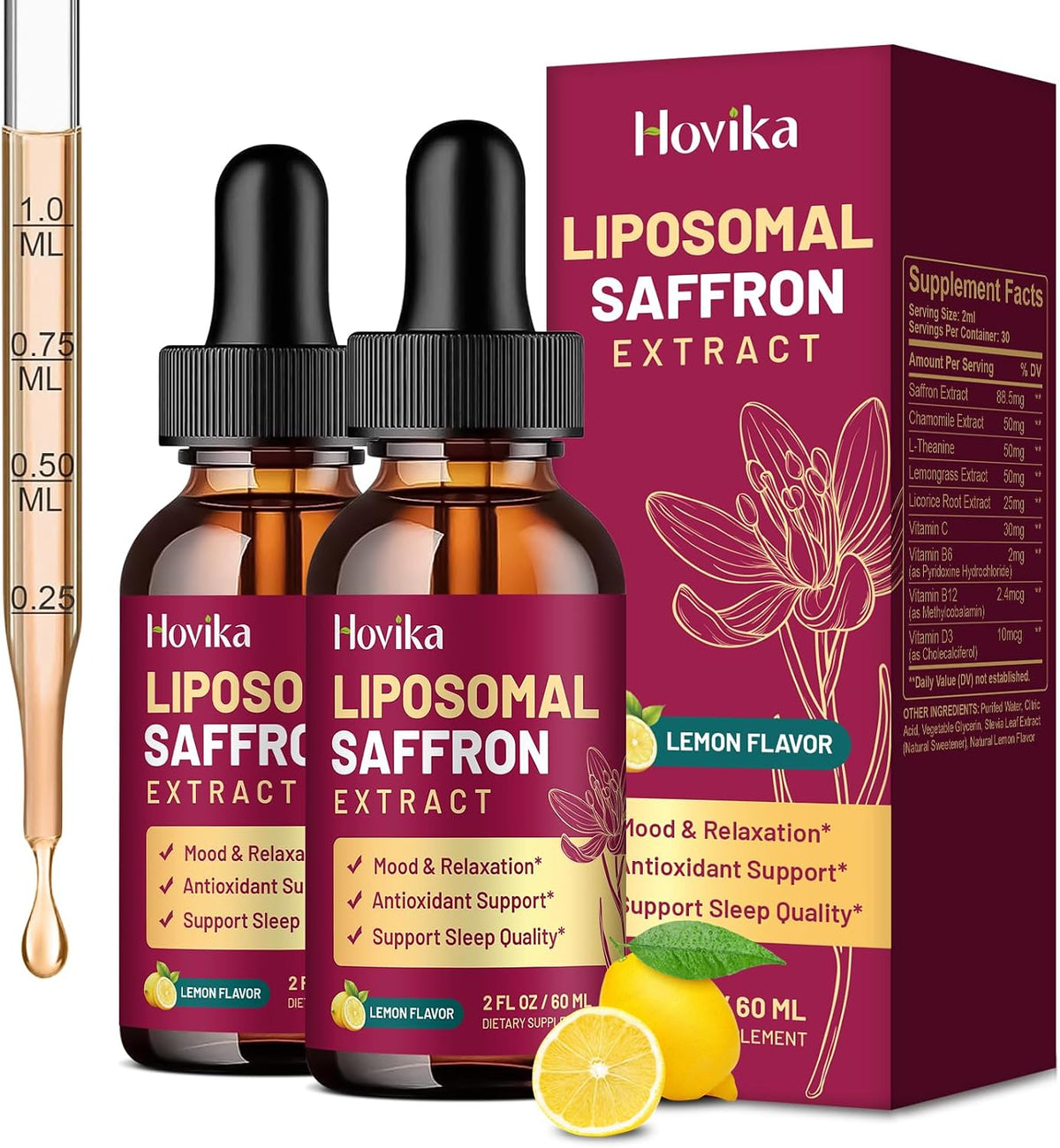 Liposomal Saffron Supplements - 88.5mg – Mood & Relaxation: Saffron, chamomile, and L-theanine work together to – Image 8