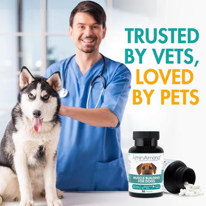 AminAmend Dog Muscle Supplement for Large Breeds – CaHMB & Vitamin D3 (30 Count) – Image 3