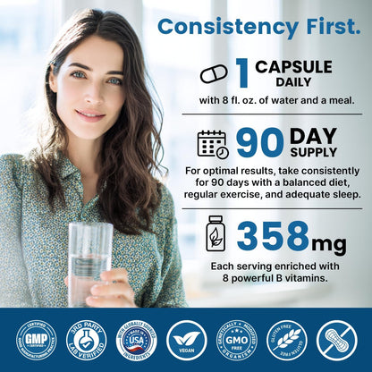 Methylated B Complex with Methylfolate and – Vitamin B12 (Methylcobalamin) – The active form of cobalamin, crucial – Image 8