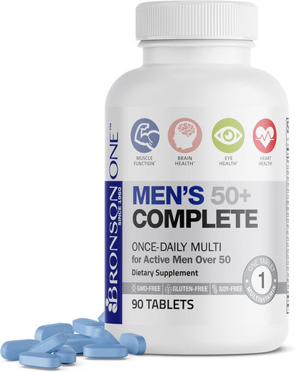 Bronson ONE Daily Men's 50+ Complete Multivitamin Multimineral, 360 Tablets